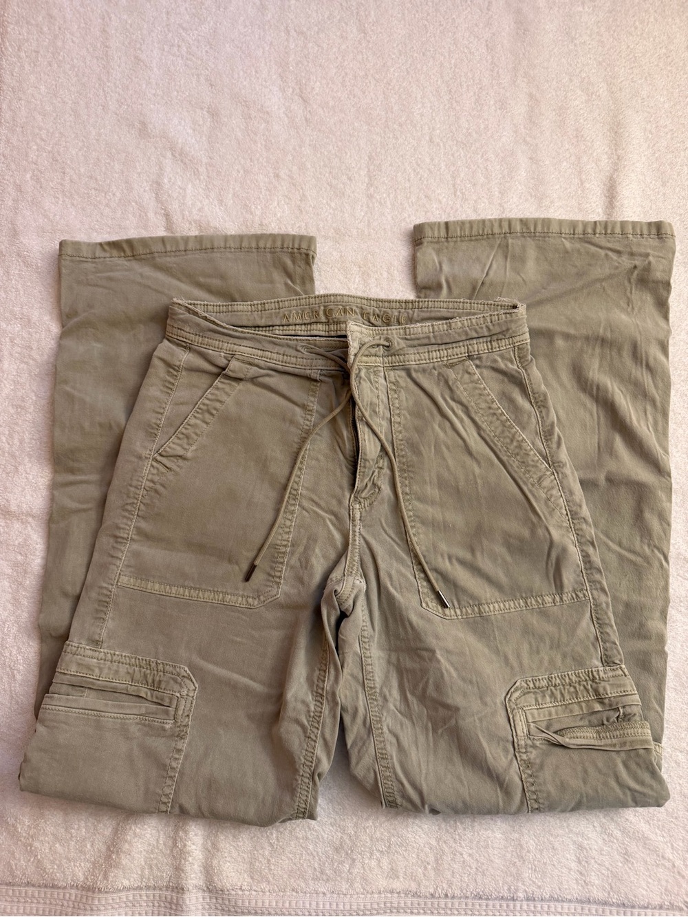 American Eagle Outfitters Olive Green Cargo Trousers
